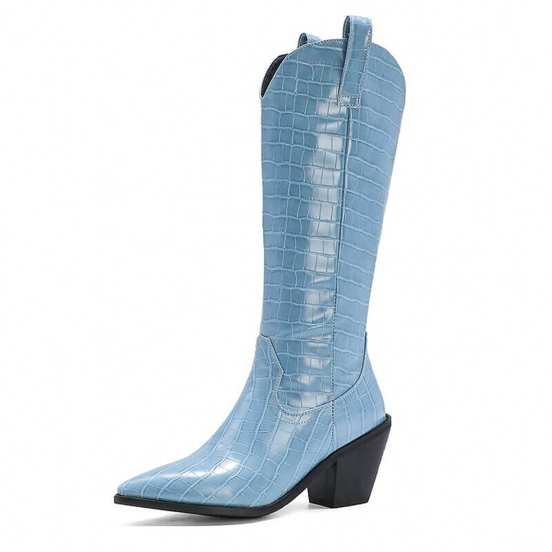 BOTA TEXANA JULIANA CROCO CANO ALTO