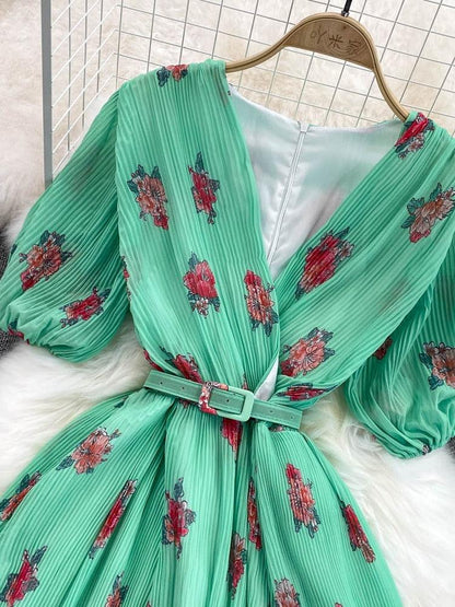 VESTIDO TAYLOR VERDE MID PRIMAVERA VERÃO 2023 - Dona Miss