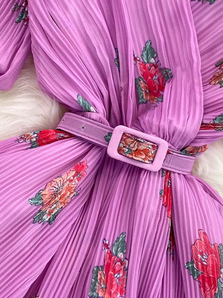 VESTIDO TAYLOR ROSA MID PRIMAVERA VERÃO 2023 - Dona Miss