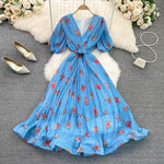 VESTIDO TAYLOR AZUL MID PRIMAVERA VERÃO 2023 - Dona Miss