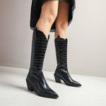 BOTA TEXANA JULIANA CROCO CANO ALTO