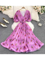 VESTIDO TAYLOR ROSA MID PRIMAVERA VERÃO 2023 - Dona Miss