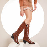 BOTA TEXANA JULIANA CROCO CANO ALTO
