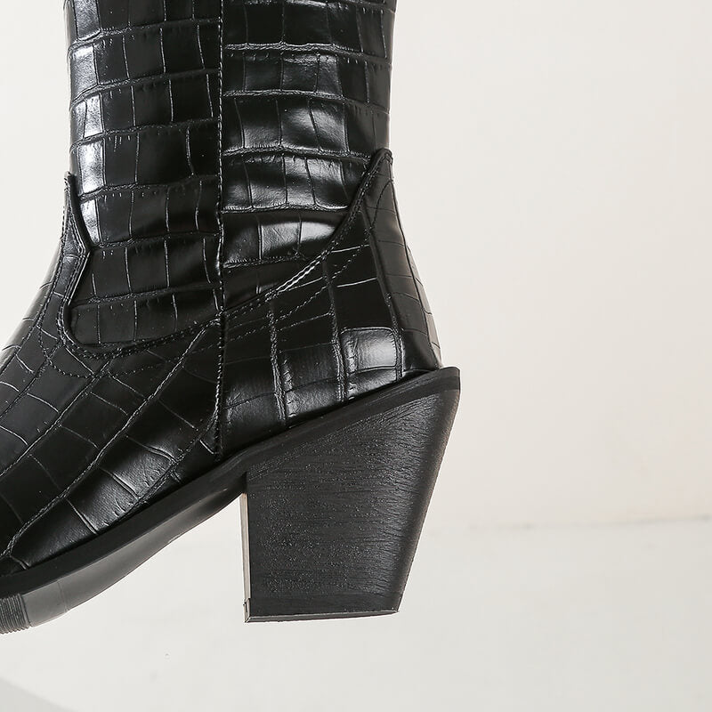 BOTA TEXANA JULIANA CROCO CANO ALTO
