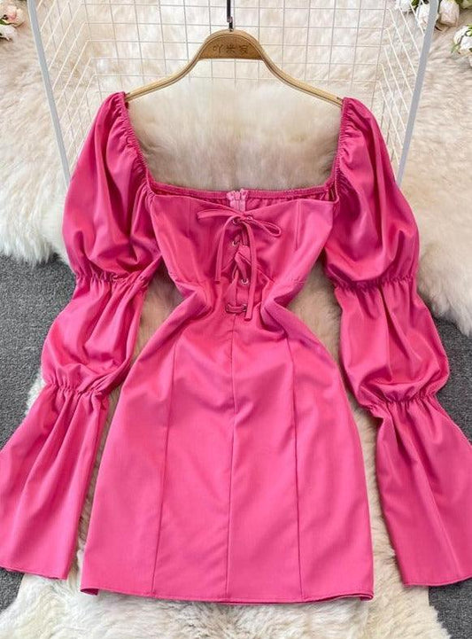 VESTIDO BIANCA PINK MANGA LONGA COLEÇÃO 2023 - Dona Miss