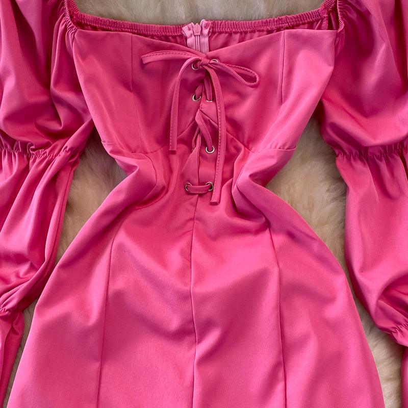 VESTIDO BIANCA PINK MANGA LONGA COLEÇÃO 2023 - Dona Miss